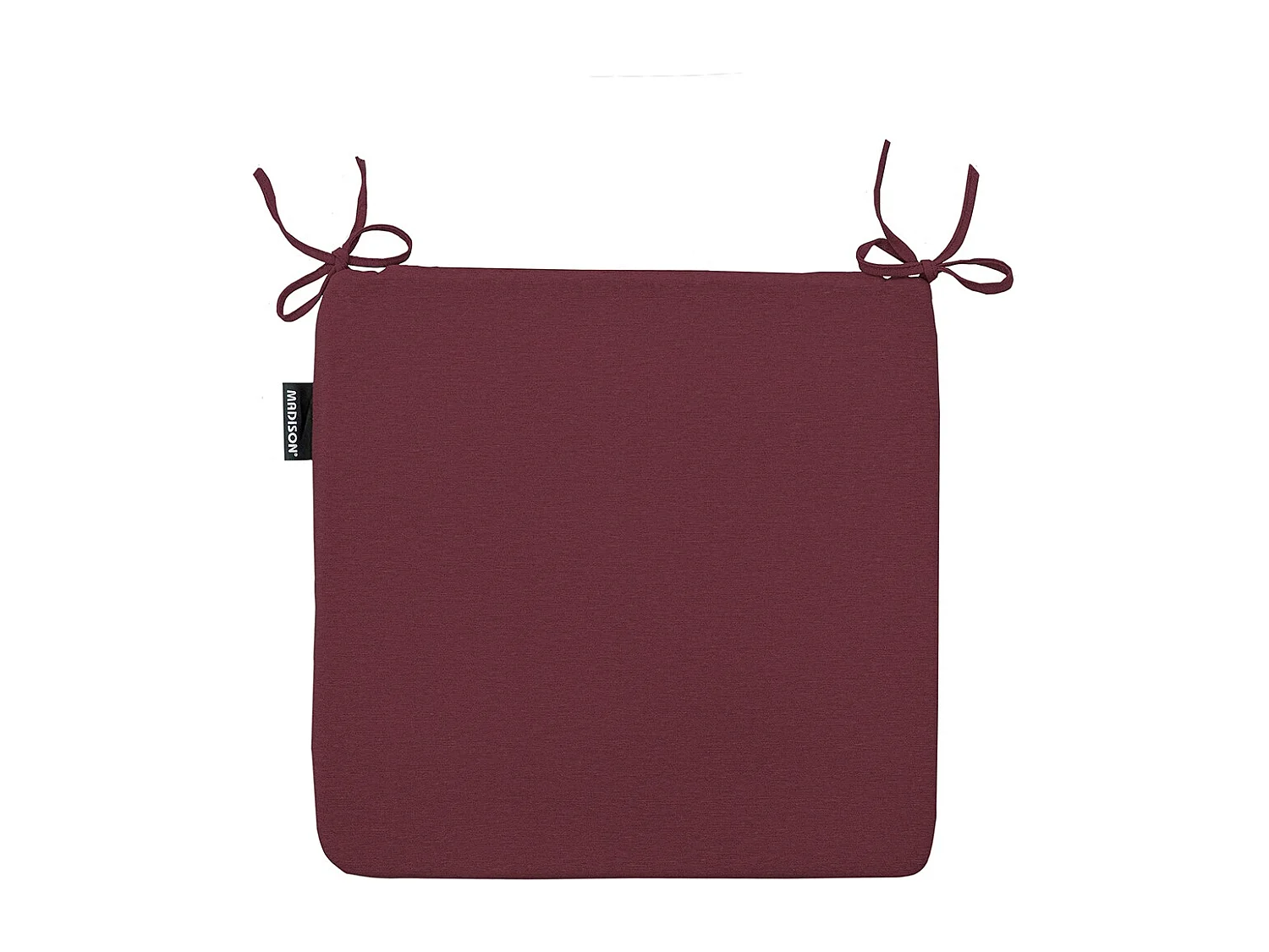 Coussin d'assise Panama bordeaux - Environ 40x40 cm - Lot de 4