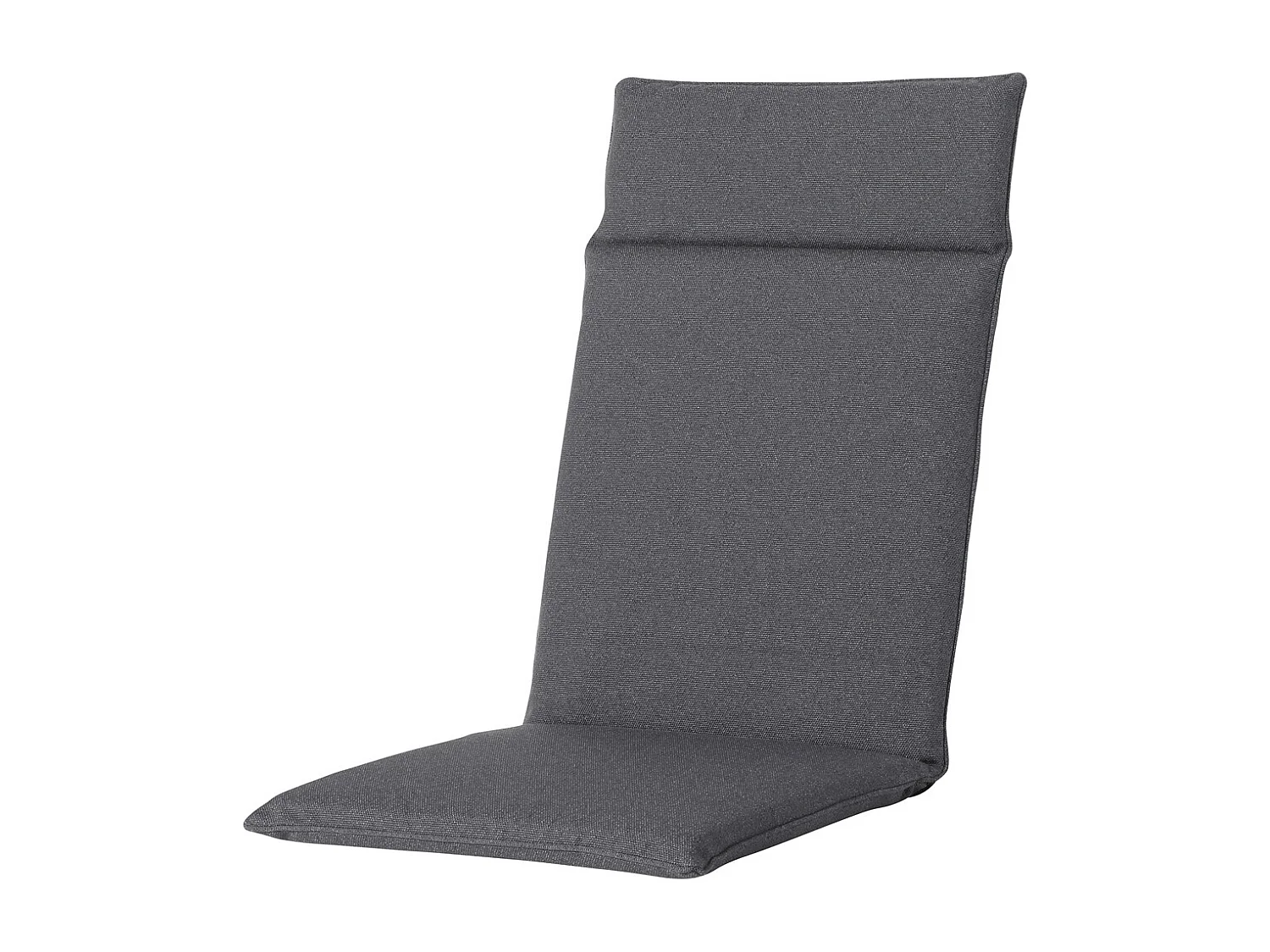 Coussin de chaise de jardin à dossier haut Manchester gris - Environ 120 x 50 cm - Lot de 4