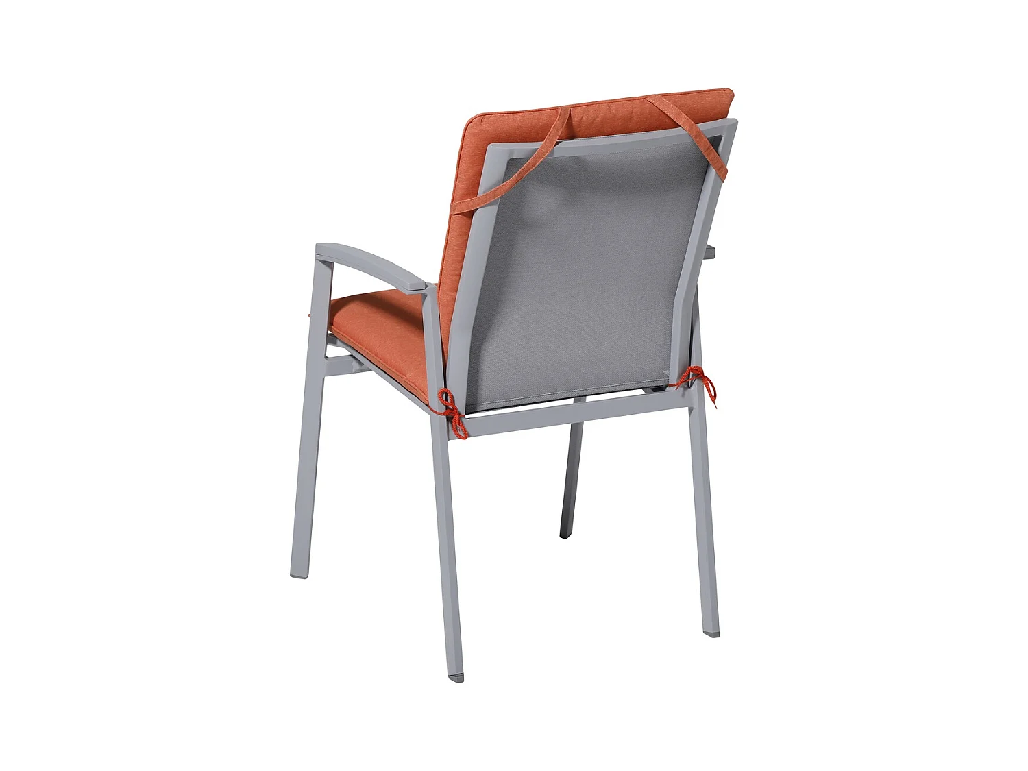 Coussin de chaise empilable Panama orange flamme - Env. 97 x 49 cm - Lot de 4