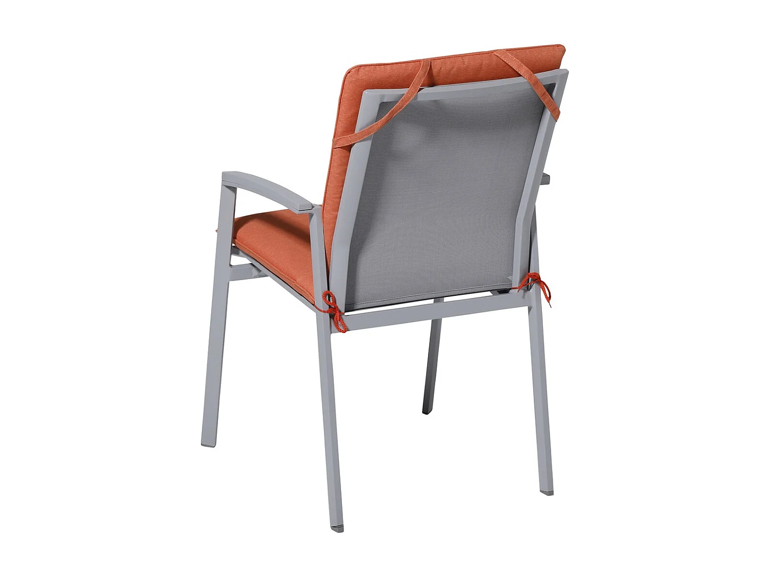 Coussin de chaise empilable Panama orange flamme - Env. 97 x 49 cm - Lot de 4