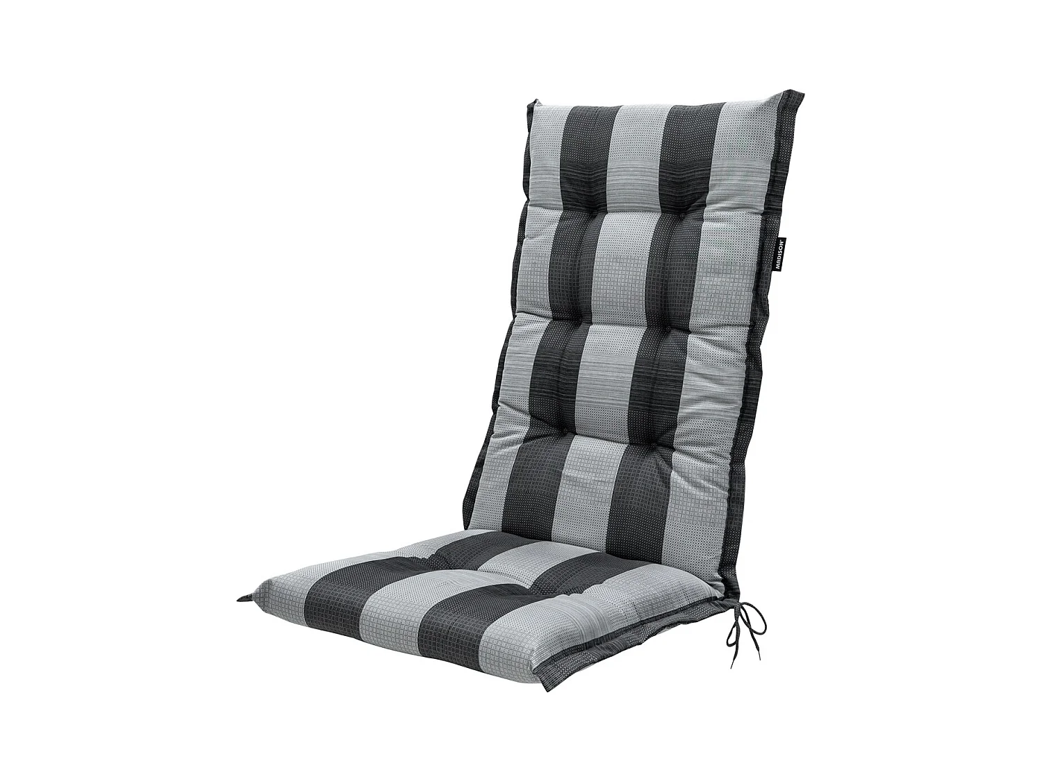 Gartenstuhlkissen High Back Alice grau - Ca. 123x50 cm - 4er Set