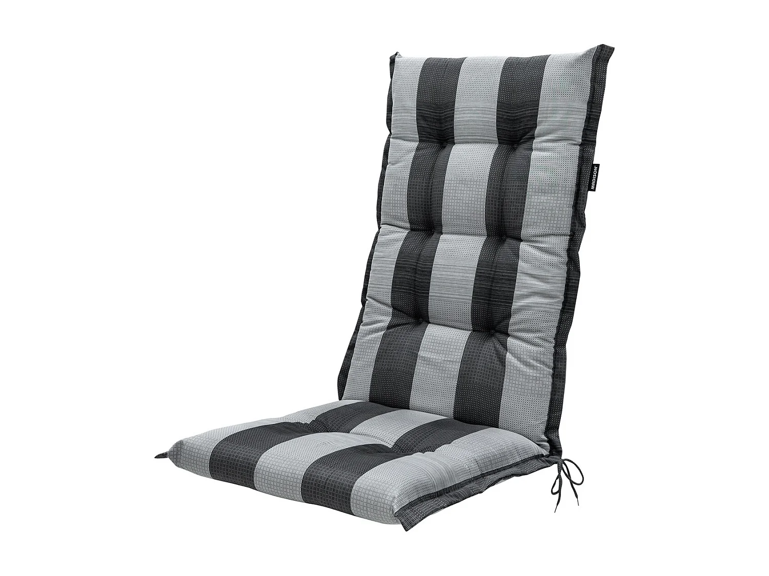 Tuinstoelkussen Hoge Rug Alice grey - Ca. 123x50 cm - Set van 4