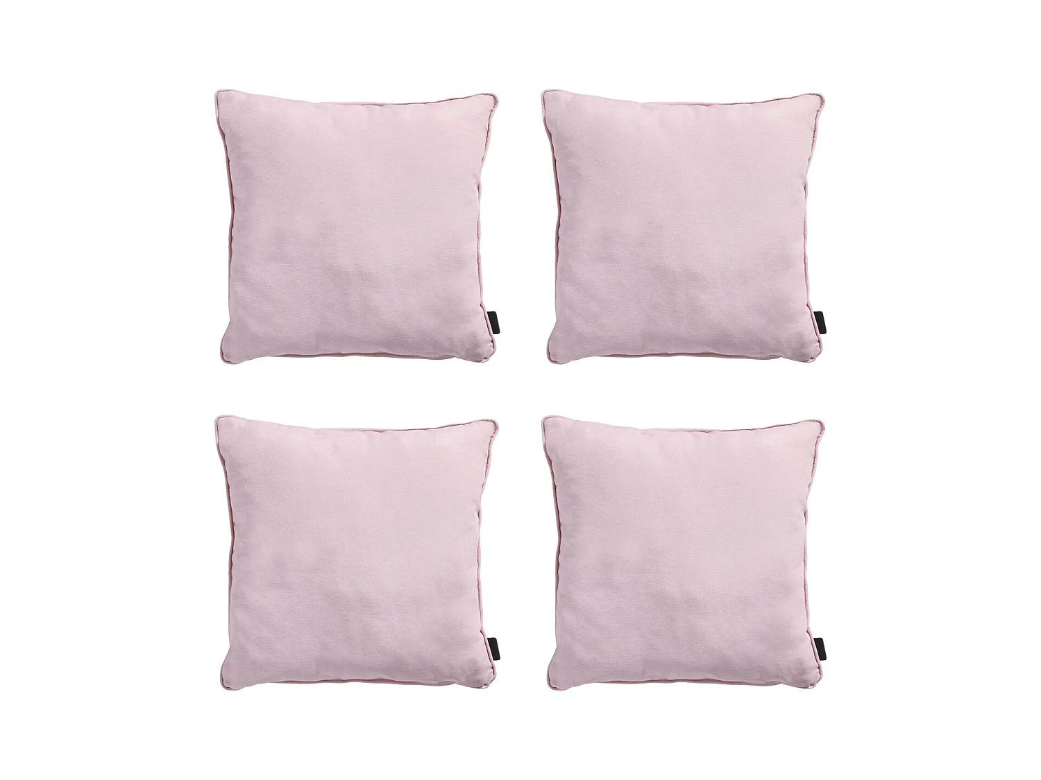 Coussin décoratif Panama rose tendre - Env. 45x45 cm - Lot de 4