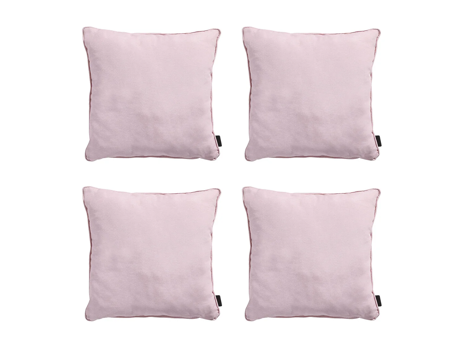 Coussin décoratif Panama rose tendre - Env. 45x45 cm - Lot de 4