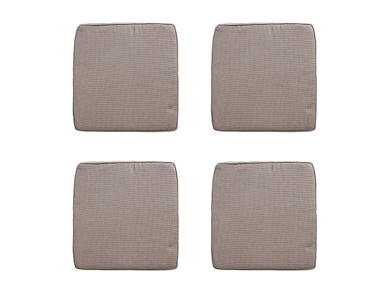 Coussin d'assise en osier côtelé - Environ 48 x 48 cm - Lot de 4