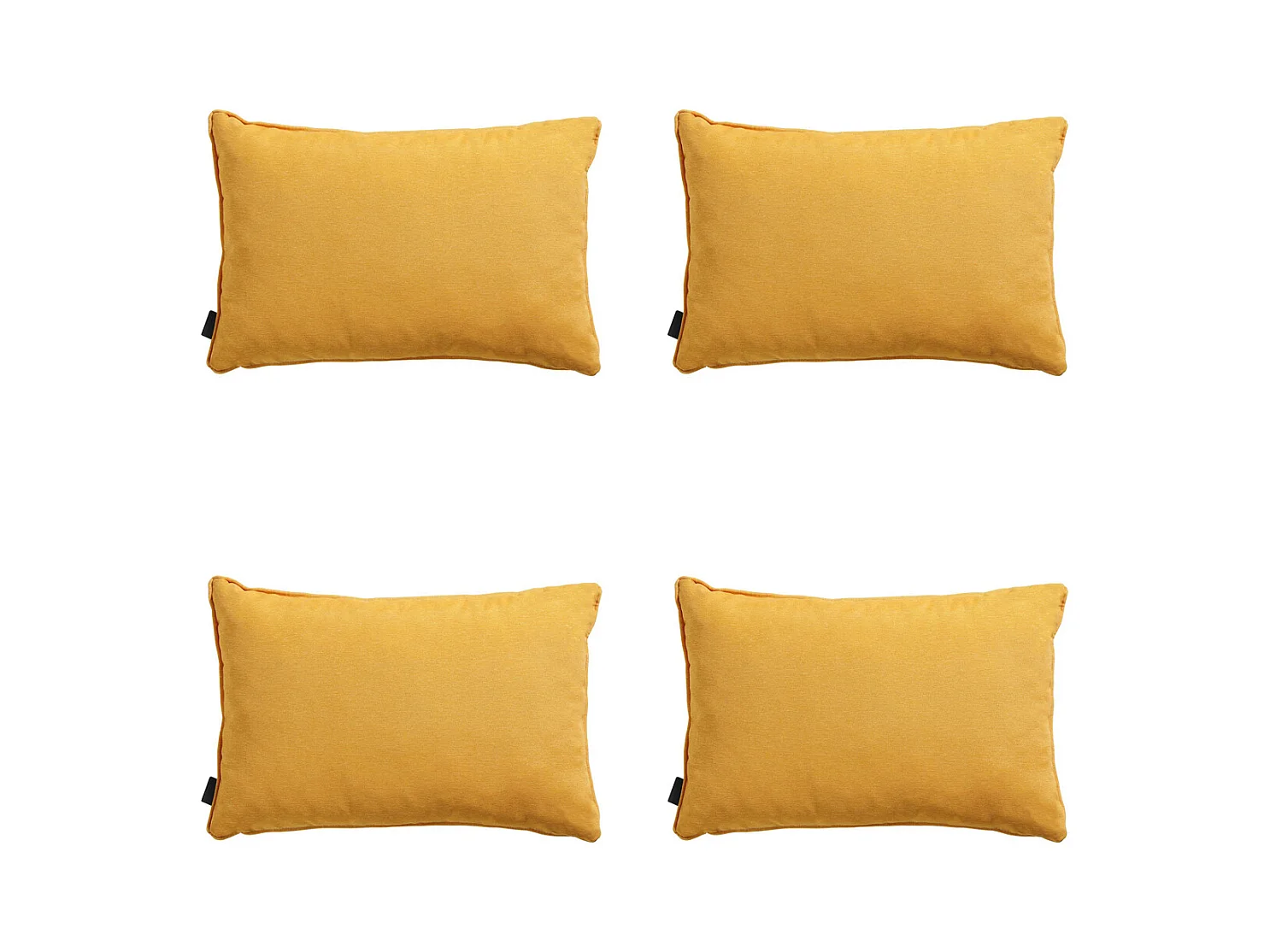 Coussin décoratif Panama doré brillant - Env. 40x60 cm - Lot de 4