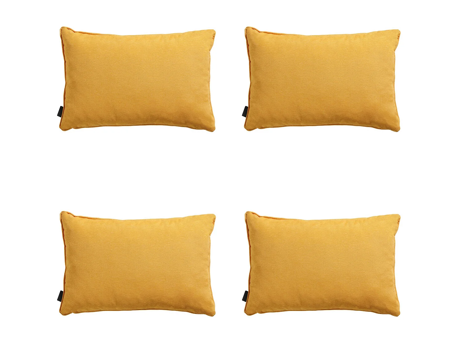 Coussin décoratif Panama doré brillant - Env. 40x60 cm - Lot de 4