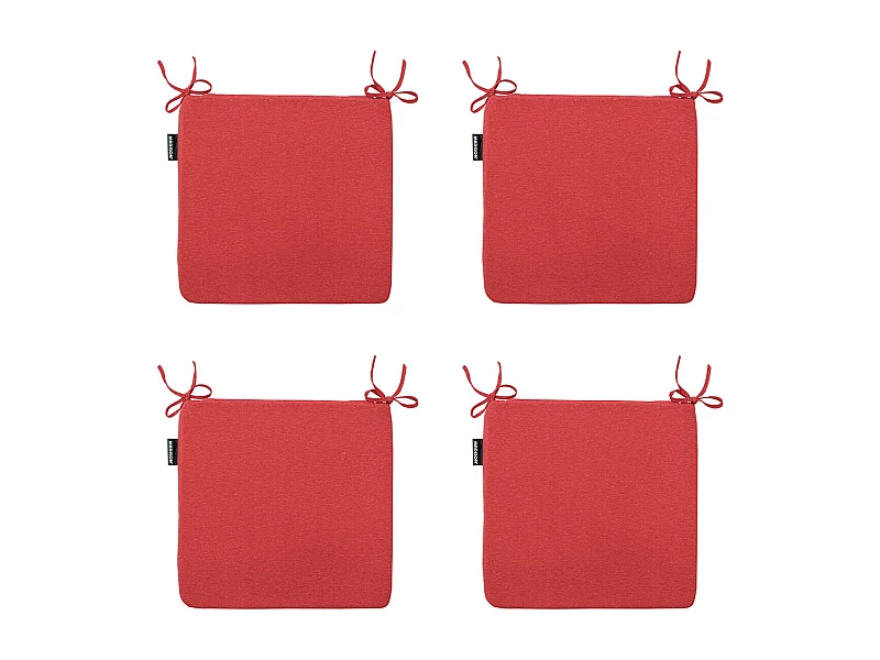 Sitzkissen Panama ziegelrot - Ca. 40x40 cm - 4er Set