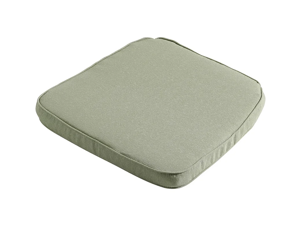 Coussin d'assise en osier Panama sauge - Environ 48 x 48 cm - Lot de 4