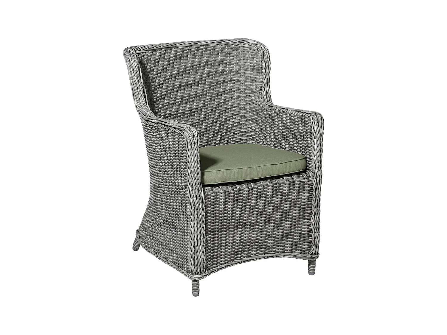 Coussin d'assise en osier Panama sauge - Environ 48 x 48 cm - Lot de 4