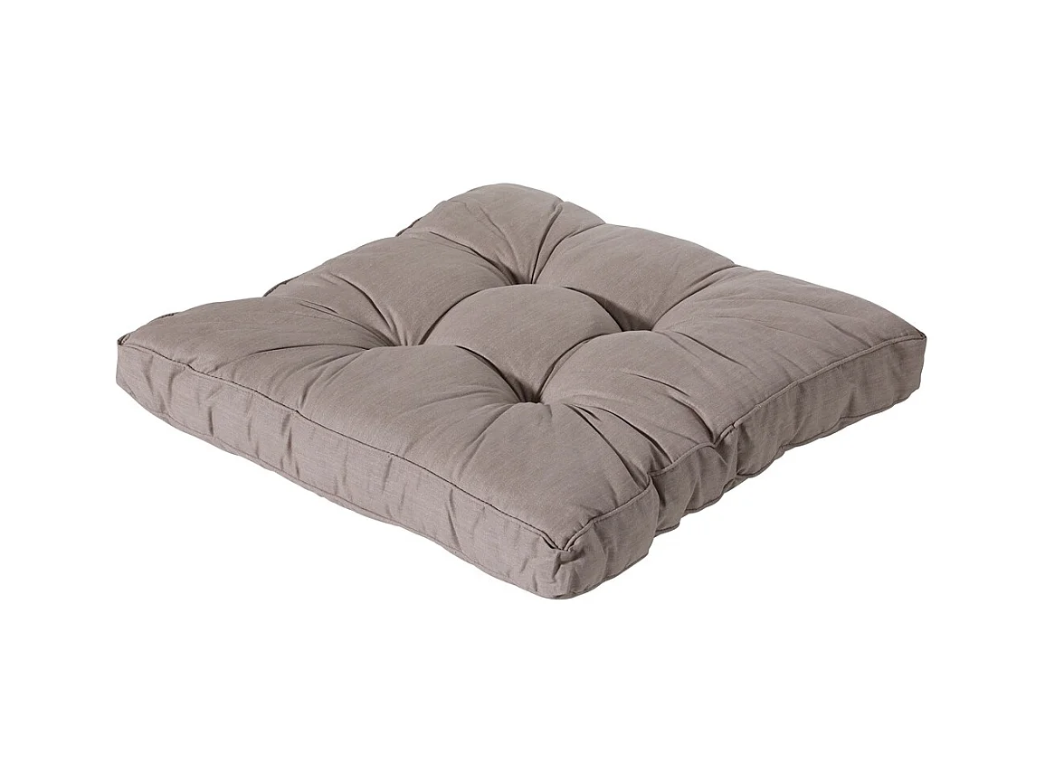 Coussin d'assise Florance Basic taupe - Environ 73 x 73 cm - Lot de 2