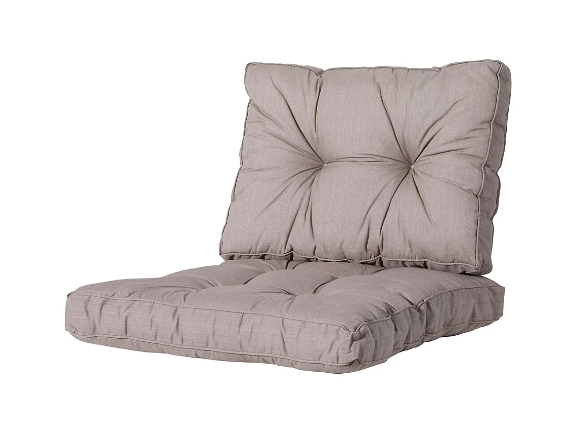 Coussin d'assise Florance Basic taupe - Environ 73 x 73 cm - Lot de 2