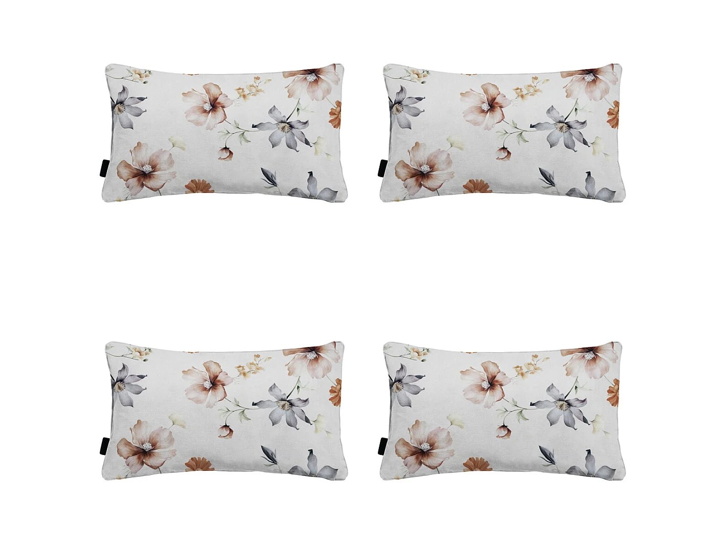 Coussin décoratif Florina naturel - Env. 30x50 cm - Lot de 4