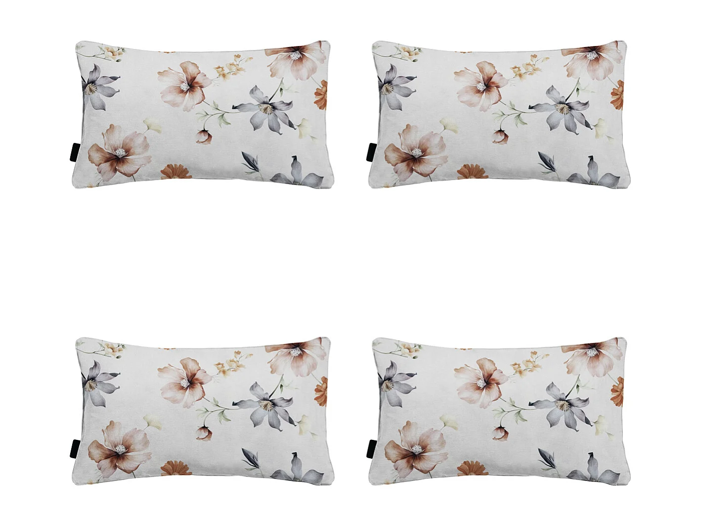 Coussin décoratif Florina naturel - Env. 30x50 cm - Lot de 4