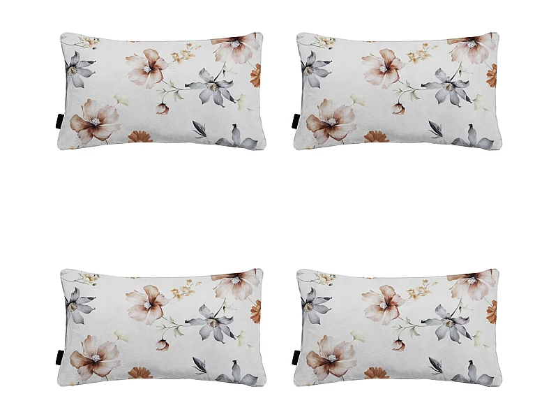 Coussin décoratif Florina naturel - Env. 30x50 cm - Lot de 4