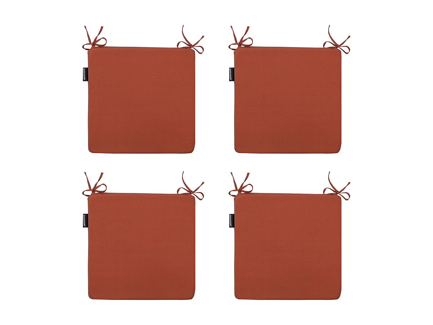 Coussin d'assise Panama Terra - Environ 40x40 cm - Lot de 4