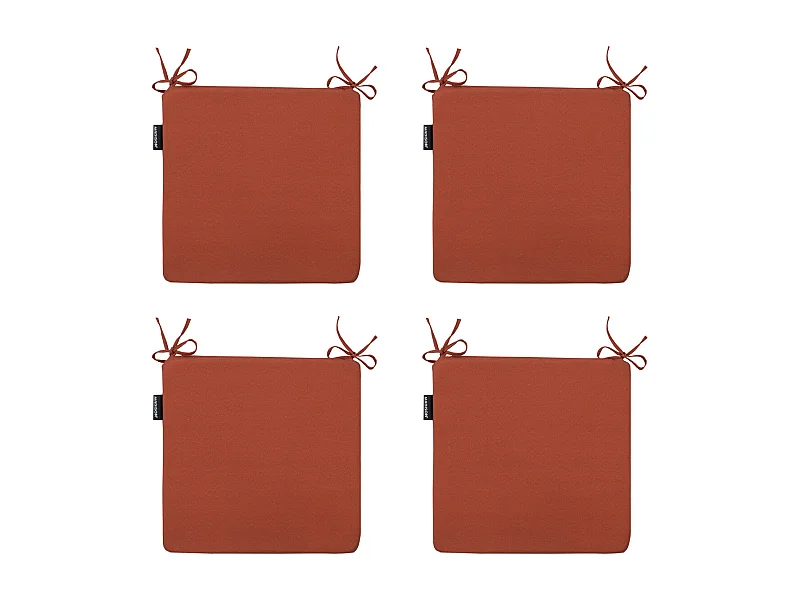 Coussin d'assise Panama Terra - Environ 40x40 cm - Lot de 4