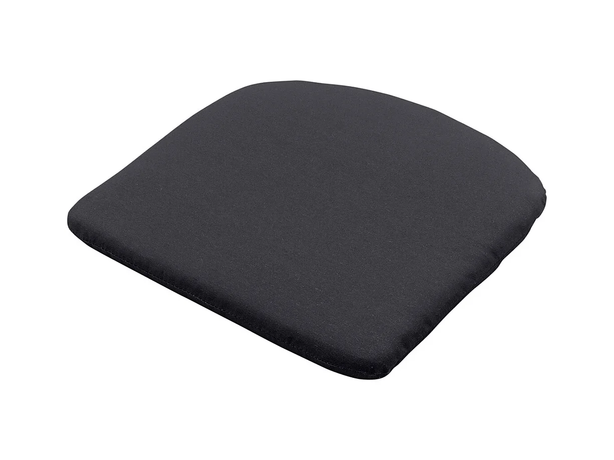 Coussin d'assise Basic noir - Environ 46x48 cm - Lot de 4
