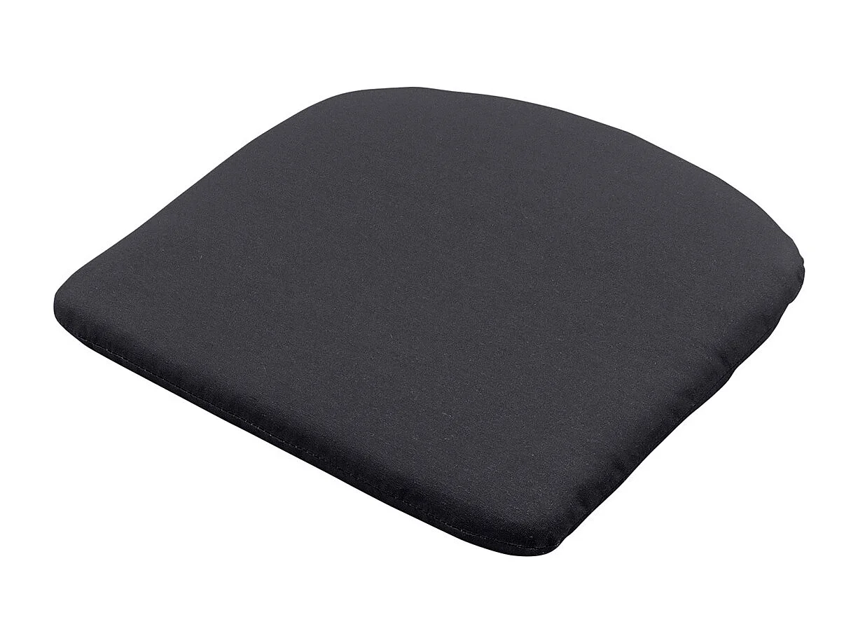 Coussin d'assise Basic noir - Environ 46x48 cm - Lot de 4