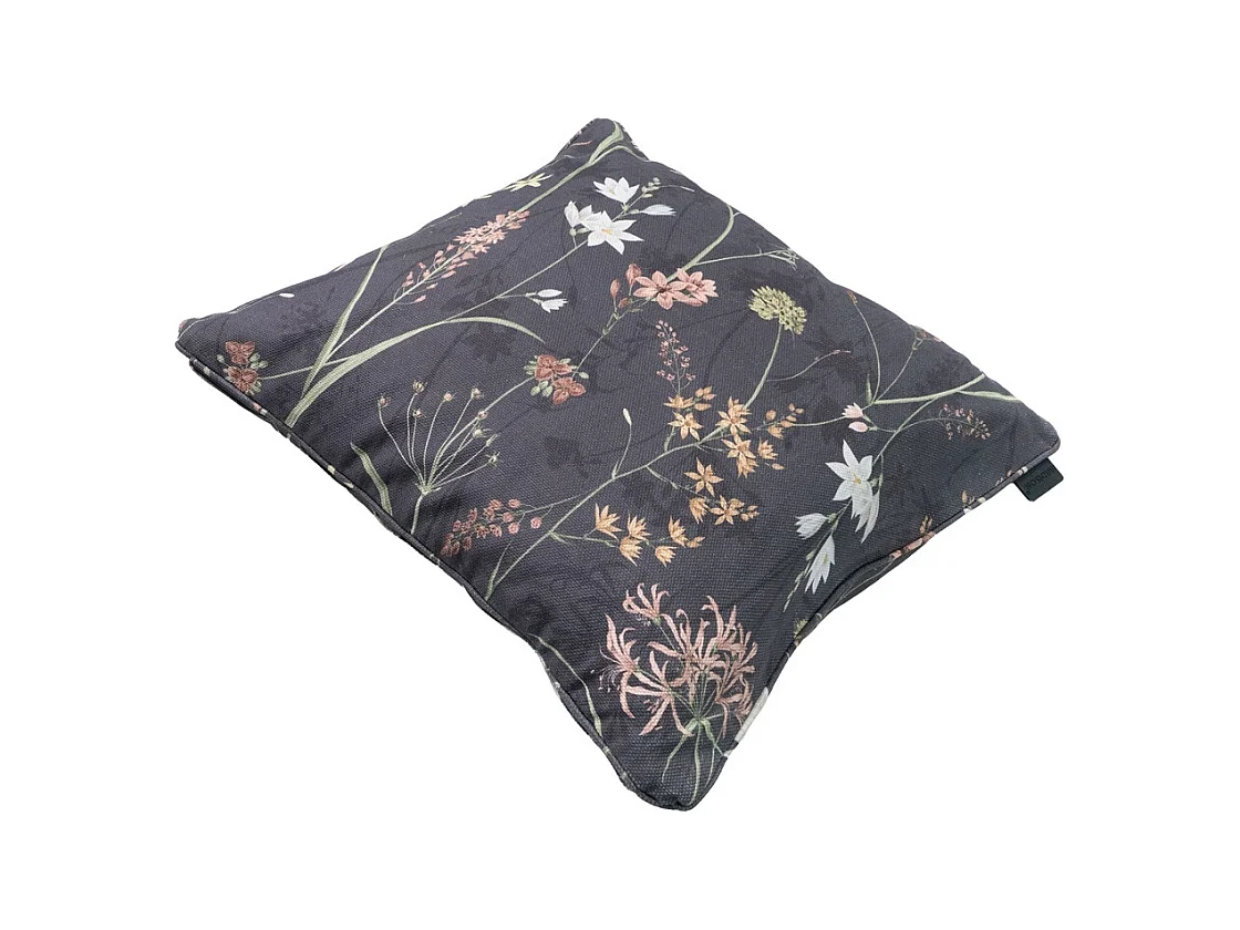 Coussin décoratif Donna gris toile éco+ - Environ 50 x 50 cm - Lot de 4