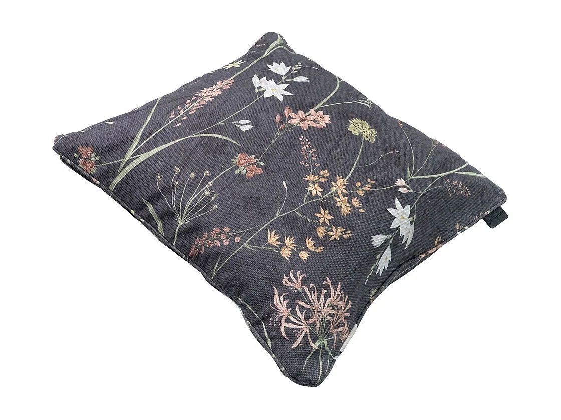 Coussin décoratif Donna gris toile éco+ - Environ 50 x 50 cm - Lot de 4