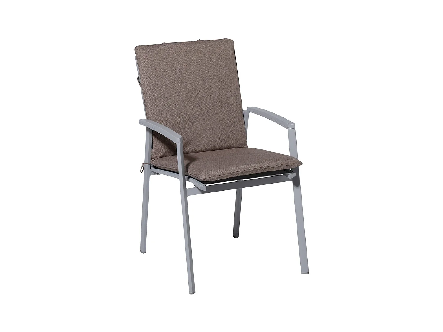 Coussin de chaise empilable Manchester taupe - Env. 97x49 cm - Lot de 4