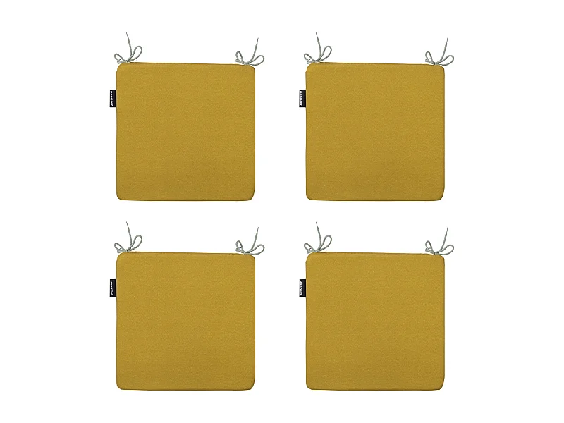 Sitzkissen Panama senf - Ca. 40x40 cm - 4er Set