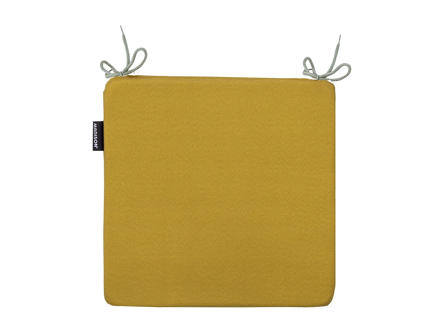 Coussin d'assise Panama moutarde - Environ 40 x 40 cm - Lot de 4