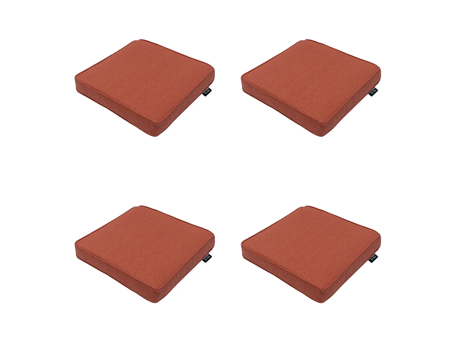 Coussin d'assise Terra toile éco+ - Environ 40x40 cm - Lot de 4