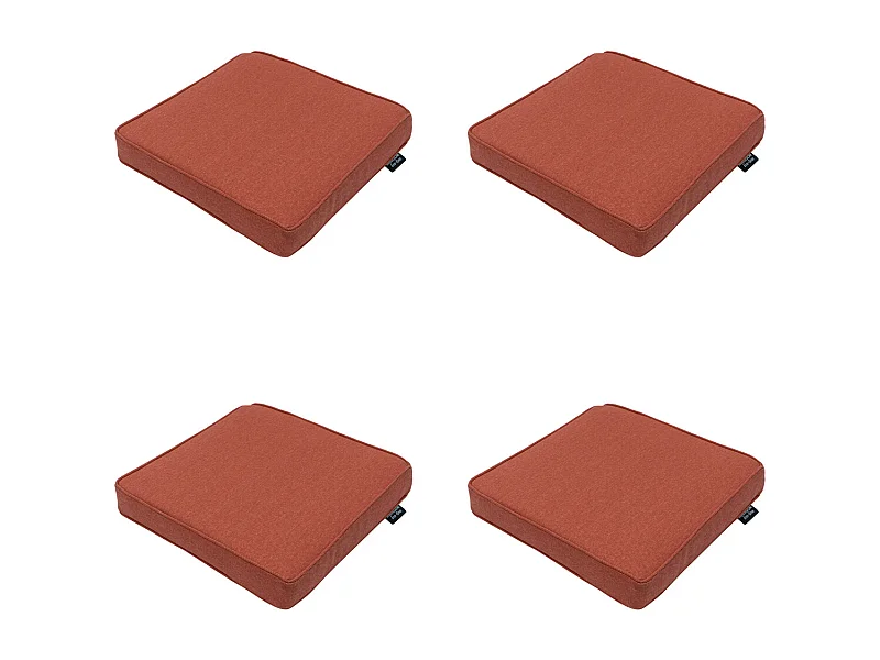 Coussin d'assise Terra toile éco+ - Environ 40x40 cm - Lot de 4