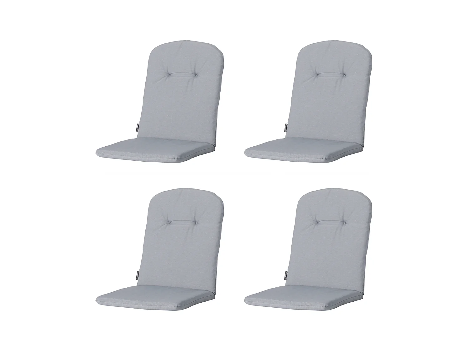 Coussin de siège baquet dossier haut Panama gris clair - Env. 96x45 cm - Lot de 4