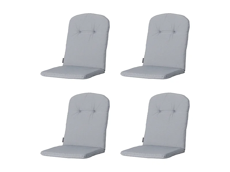 Coussin de siège baquet dossier haut Panama gris clair - Env. 96x45 cm - Lot de 4