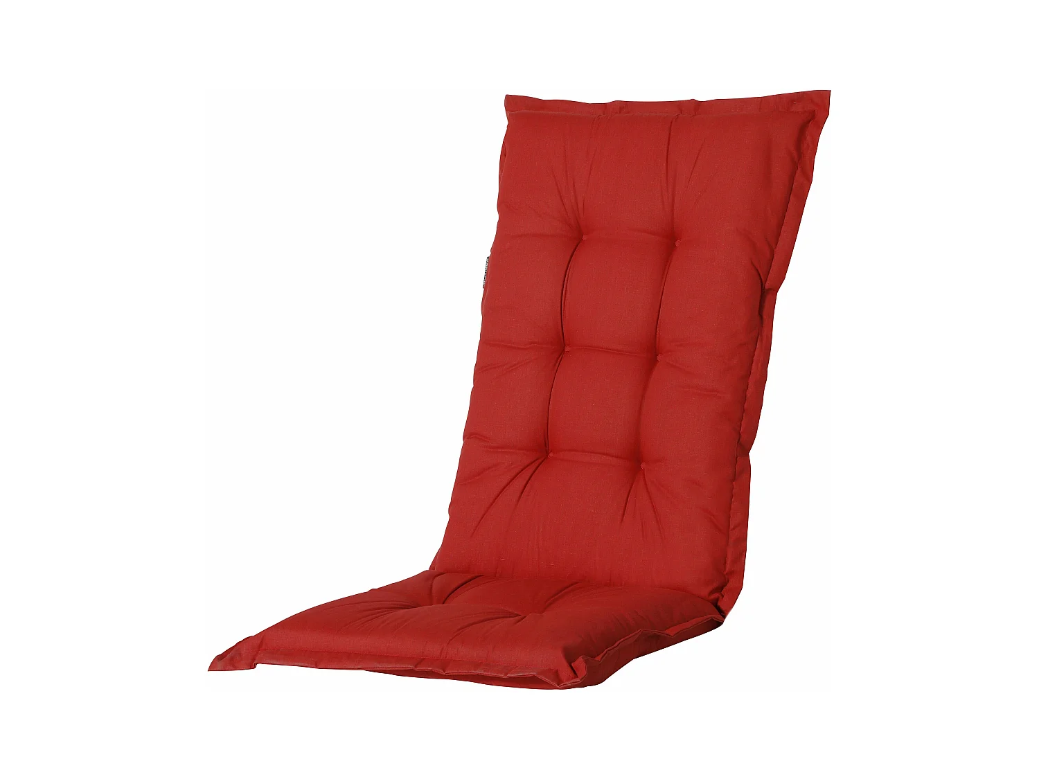 Coussin de chaise de jardin haut dossier Basic rouge - Environ 123 x 50 cm - Lot de 4