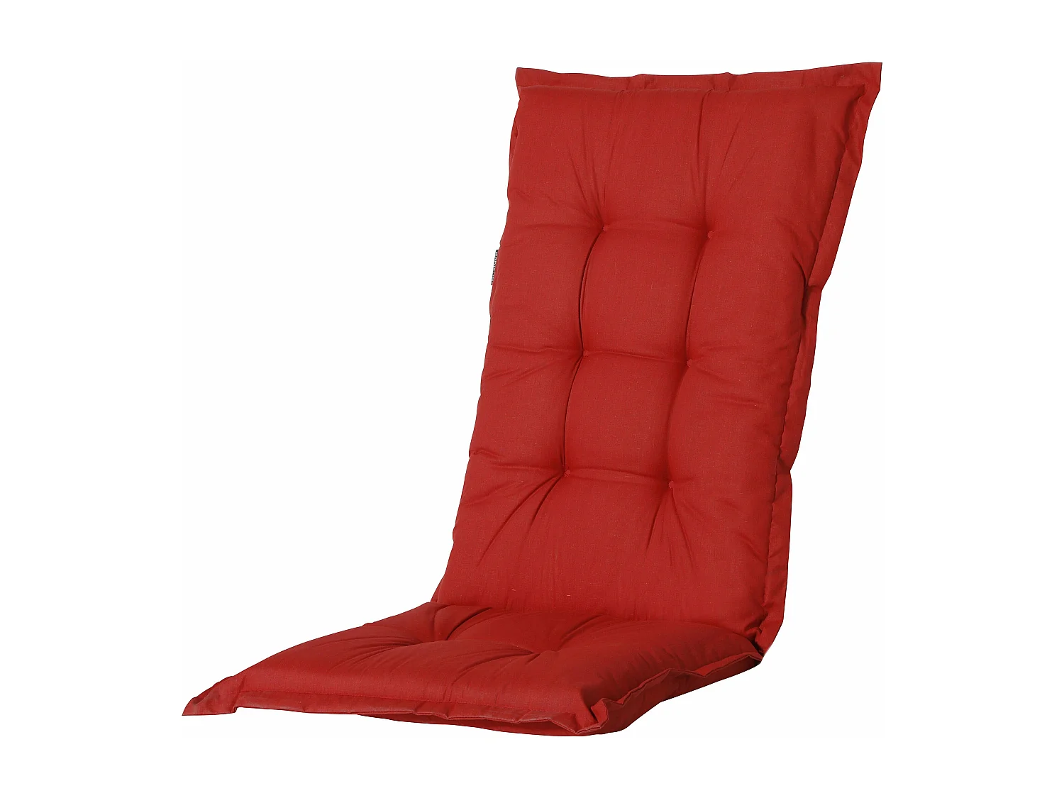 Coussin de chaise de jardin haut dossier Basic rouge - Environ 123 x 50 cm - Lot de 4