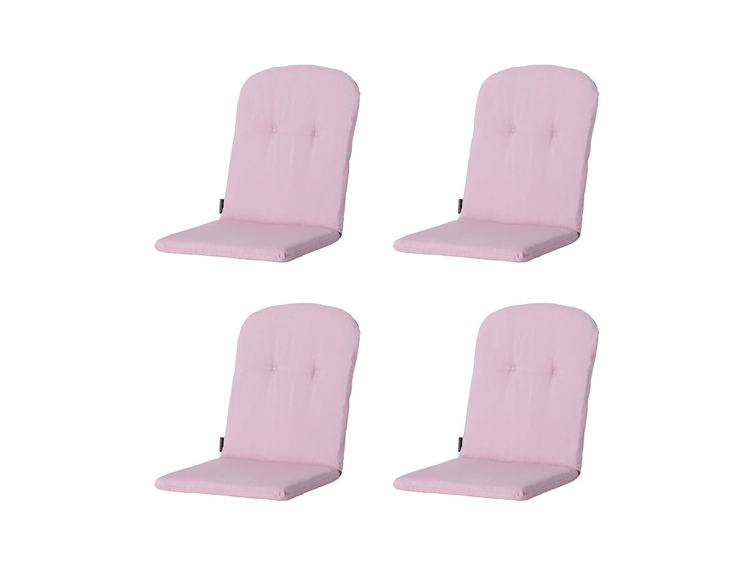 Coussin de fauteuil haut Panama rose tendre - Environ 96 x 45 cm - Lot de 4
