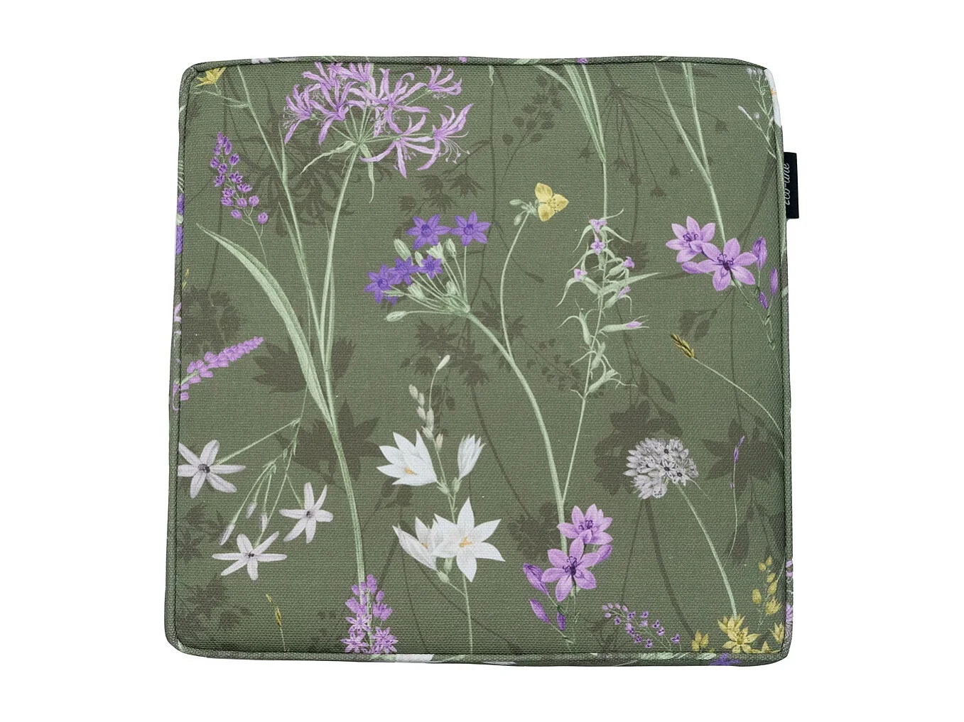 Cojín de asiento Donna lona verde eco+ - Aprox. 40x40 cm - Juego de 4