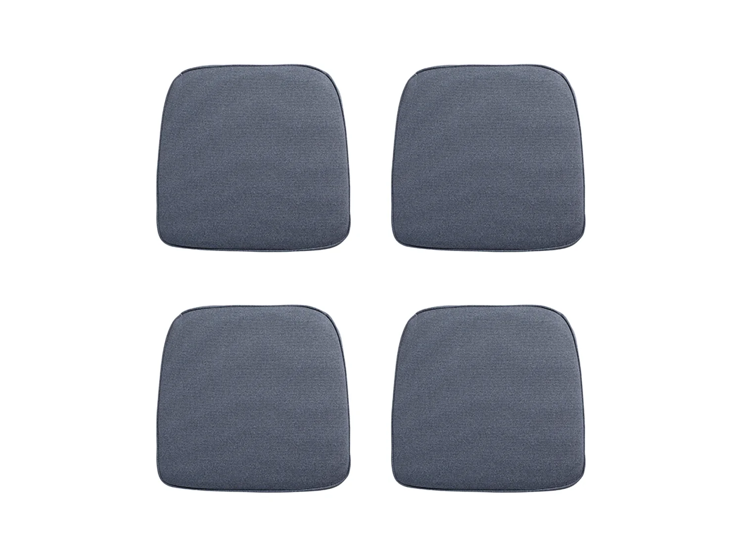 Coussin d'assise Wicker Manchester gris denim - Environ 48 x 48 cm - Lot de 4