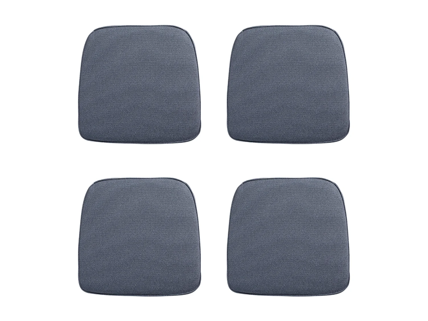 Coussin d'assise Wicker Manchester gris denim - Environ 48 x 48 cm - Lot de 4