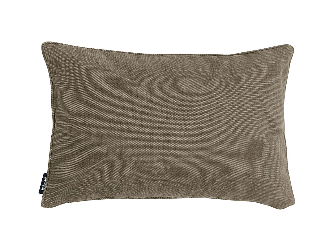 Coussin décoratif en toile taupe éco+ - Env. 30x50 cm - Lot de 4