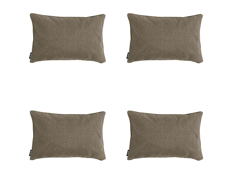Sierkussen Taupe canvas eco+ - Ca. 30x50 cm - Set van 4
