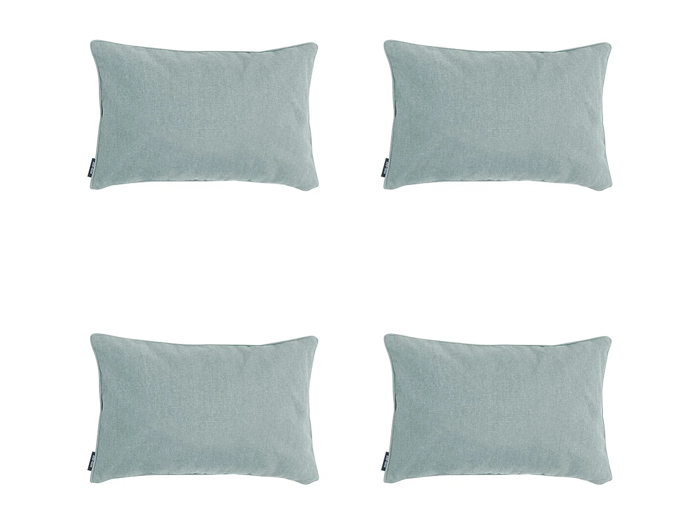 Sierkussen Silver canvas eco+ - Ca. 30x50 cm - Set van 4