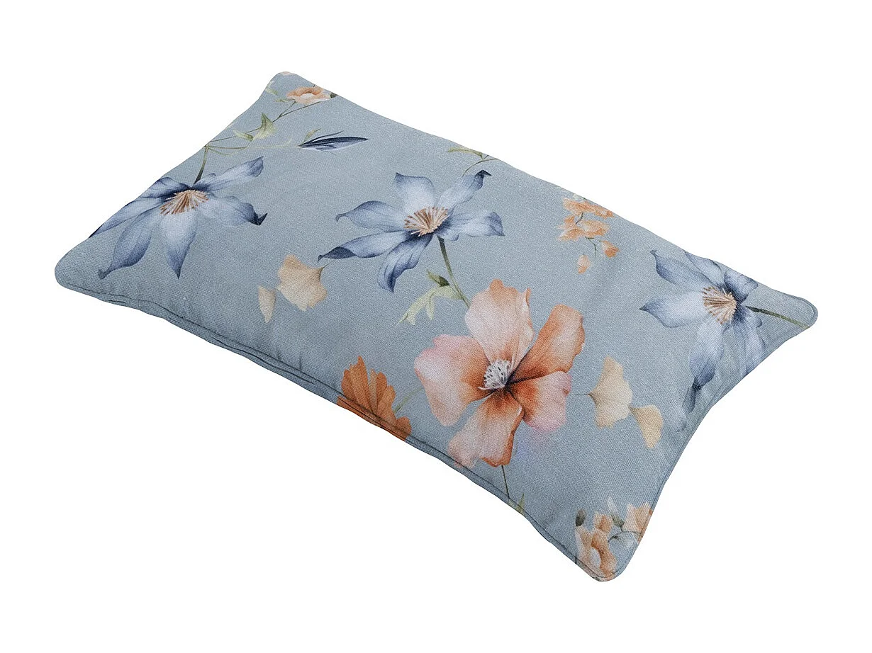 Coussin décoratif Florina bleu - Env. 30x50 cm - Lot de 4