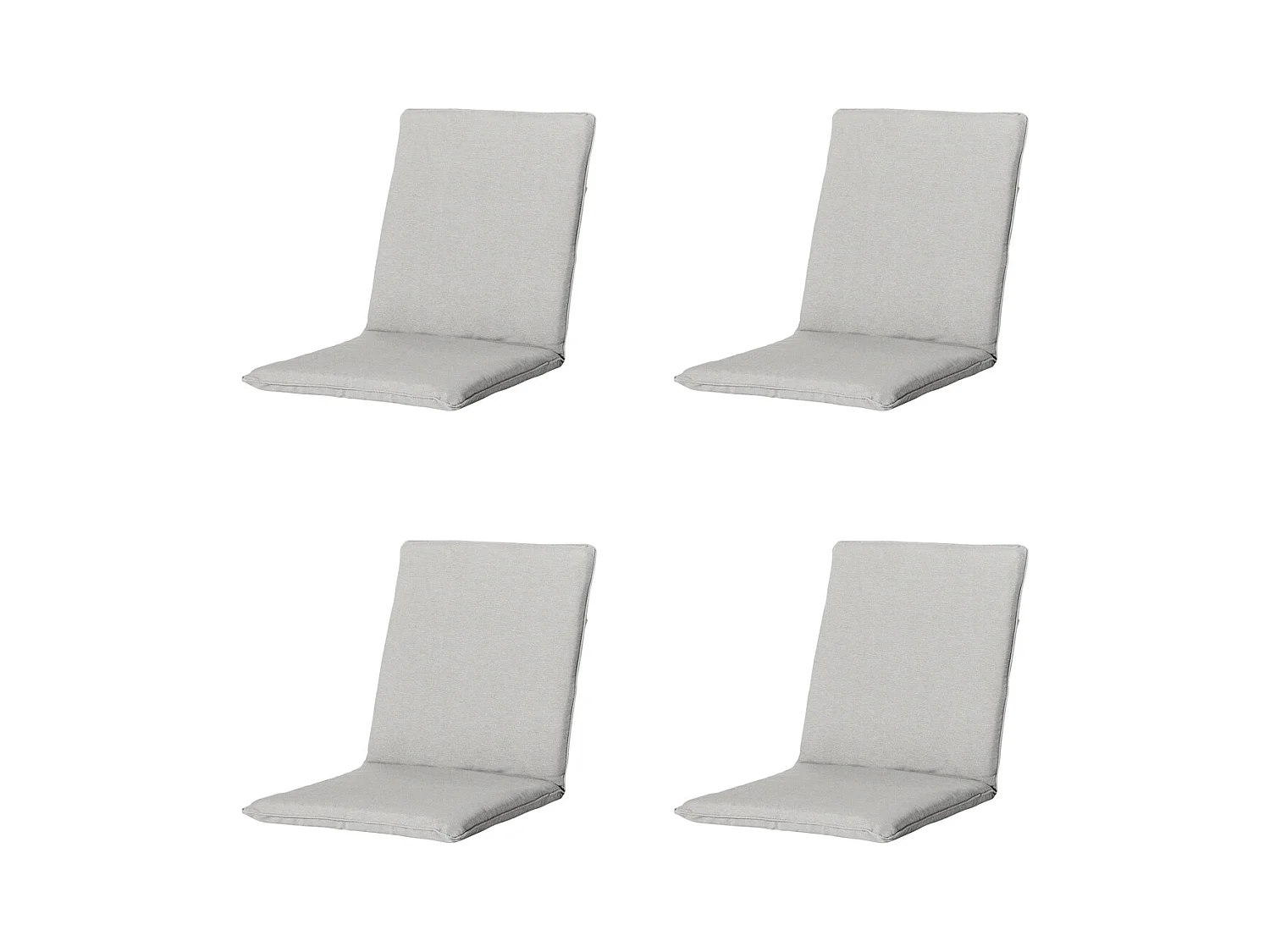 Coussin de chaise empilable en lin Panama - Environ 97 x 49 cm - Lot de 4