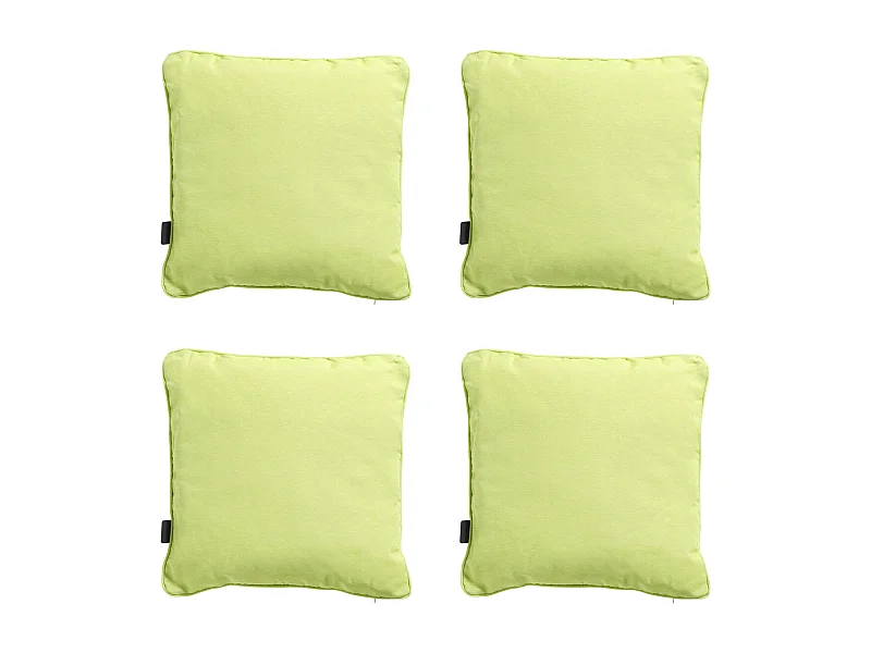 Coussin décoratif Panama citron vert - Env. 45x45 cm - Lot de 4