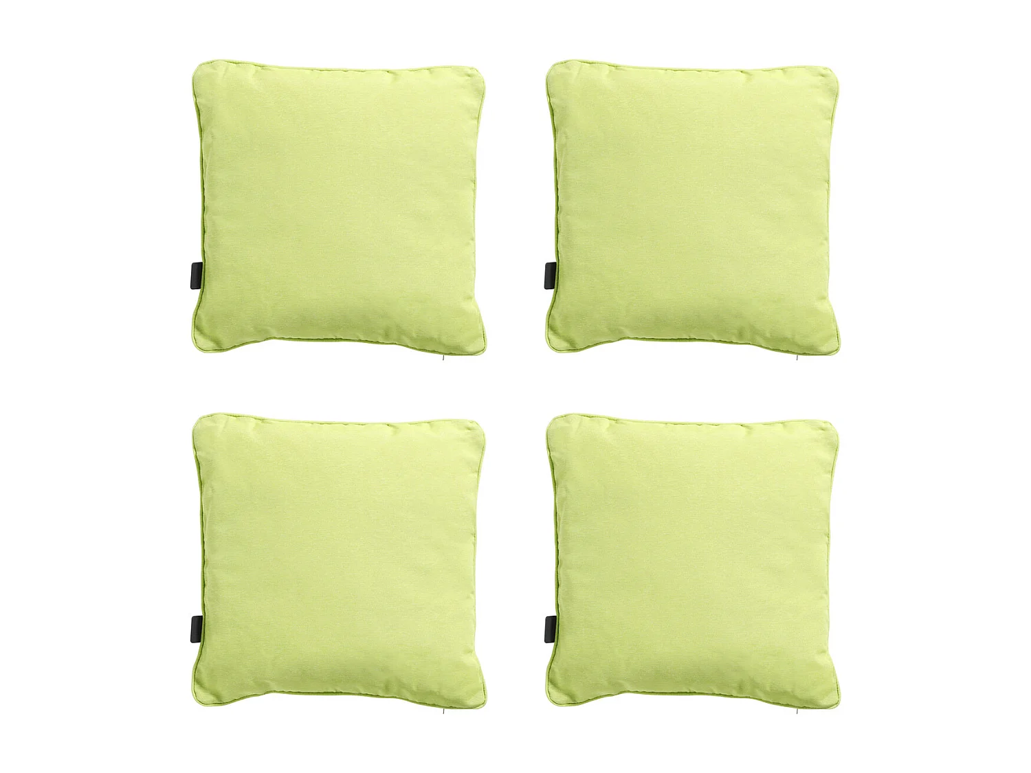 Coussin décoratif Panama citron vert - Env. 45x45 cm - Lot de 4