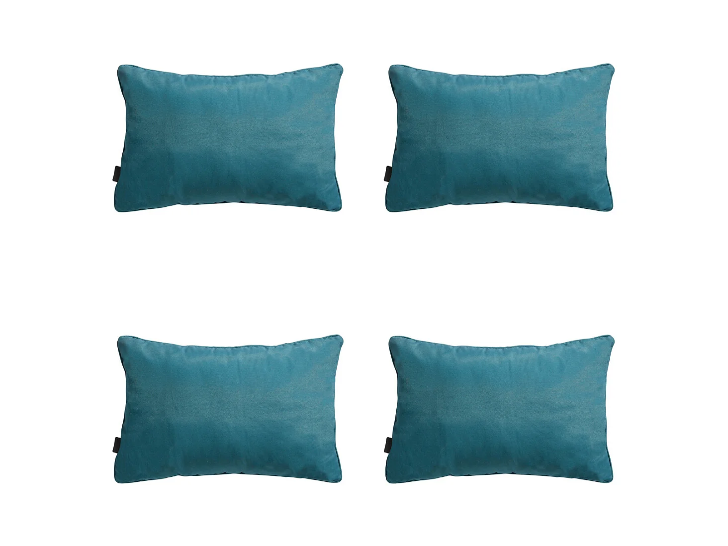 Coussin décoratif Panama bleu mer - Env. 40x60 cm - Lot de 4