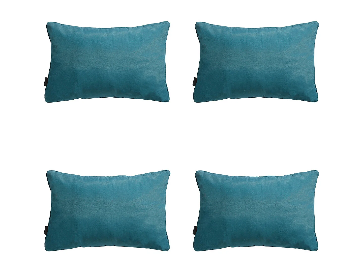 Coussin décoratif Panama bleu mer - Env. 40x60 cm - Lot de 4