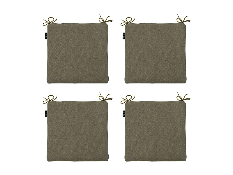 Sitzkissen Taupe Canvas eco+ - Ca. 40x40 cm - 4er Set