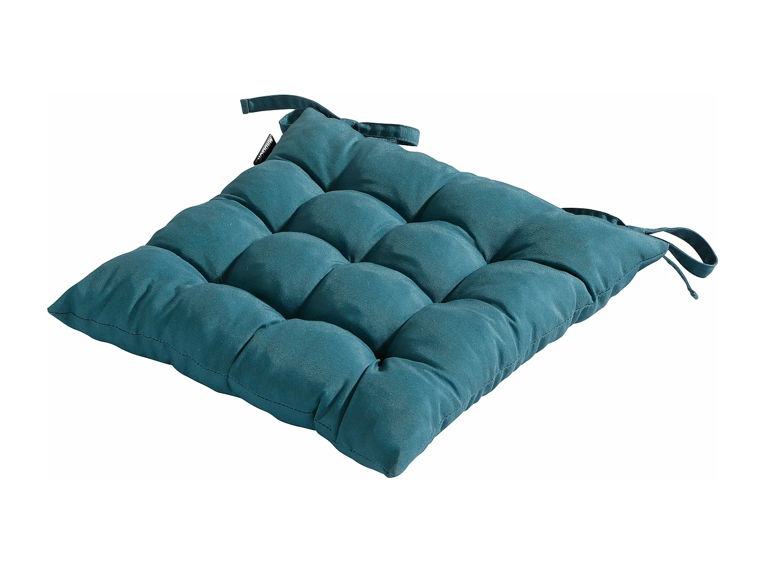 Coussin d'assise Panama bleu mer - Env. 46x46 cm - Lot de 4