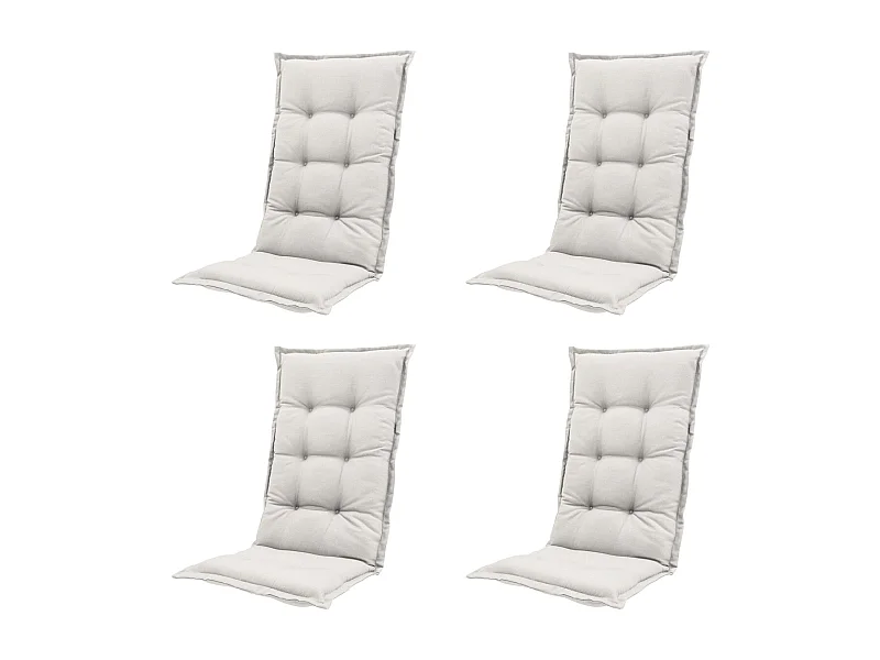 Gartenstuhlauflage High Back Naples sand - Ca. 123x50 cm - 4er Set